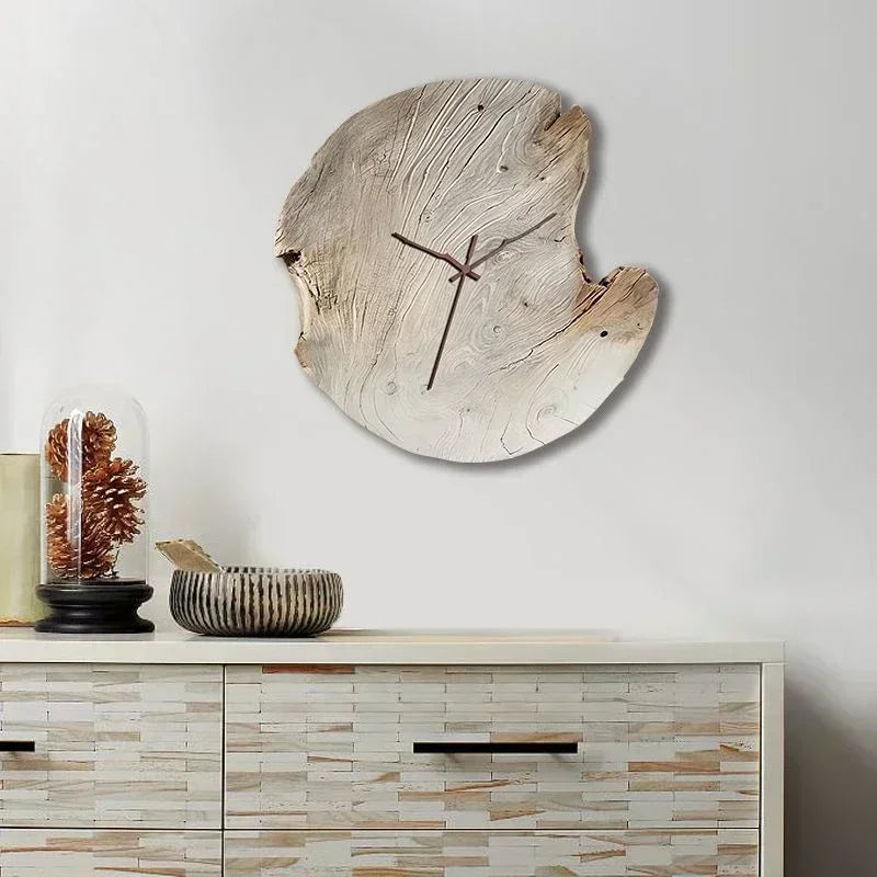 Horloge Mural Peinture Abstraite Silencieuse Design Luxe Salon