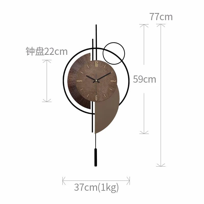 Horloge Murale Design Ciment Gris Moderne Décoration