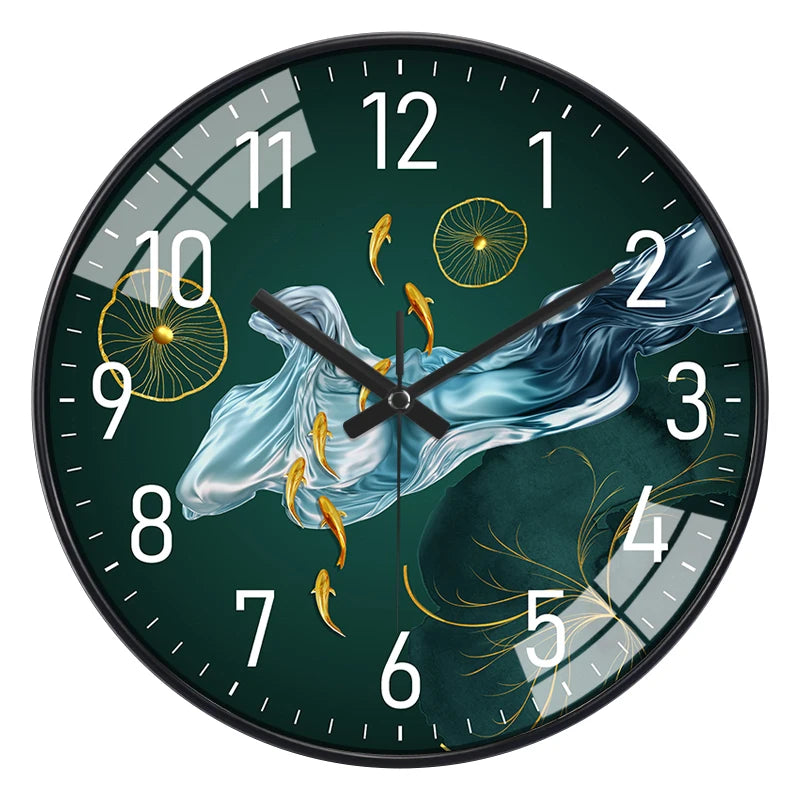 Horloge Mural Poisson Moderne Luxe Décoration Maison