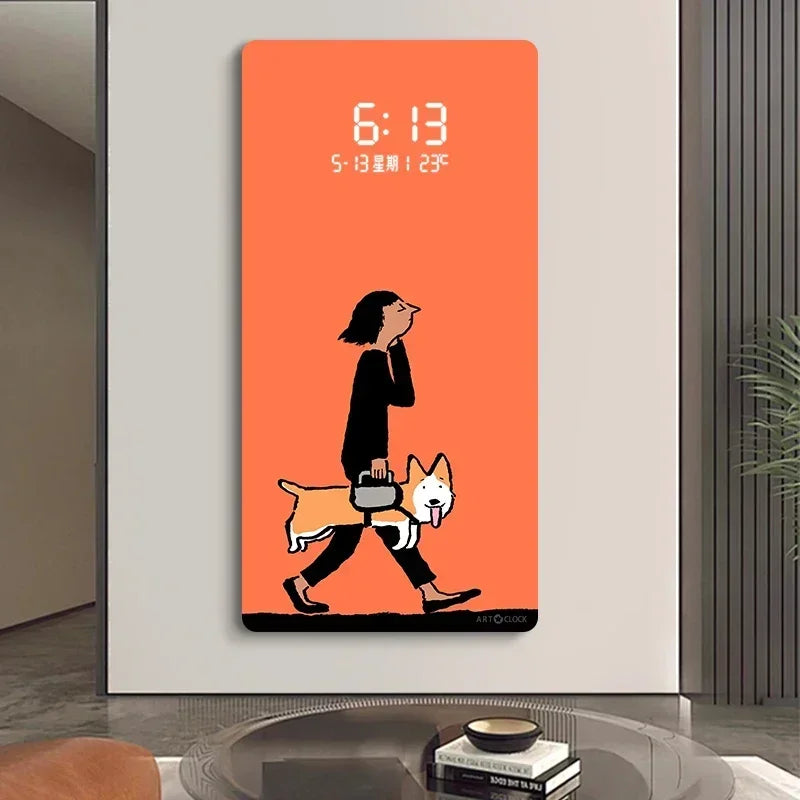 Horloge Murale Géante Cartoon Quartz Décoration Maison