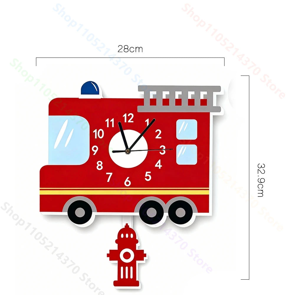 Horloge Mural Pendule Animaux Mignons Silencieuse Déco