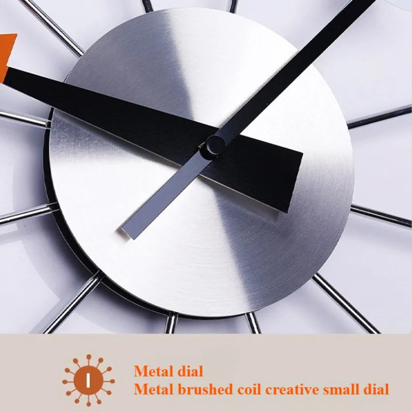 Horloge Mural Moderne Silencieuse Boules Décoratives Pop.