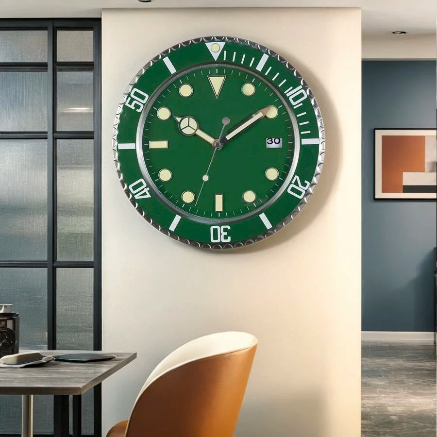 Horloge Murale Design Moderne Lumineuse Minimaliste Métal