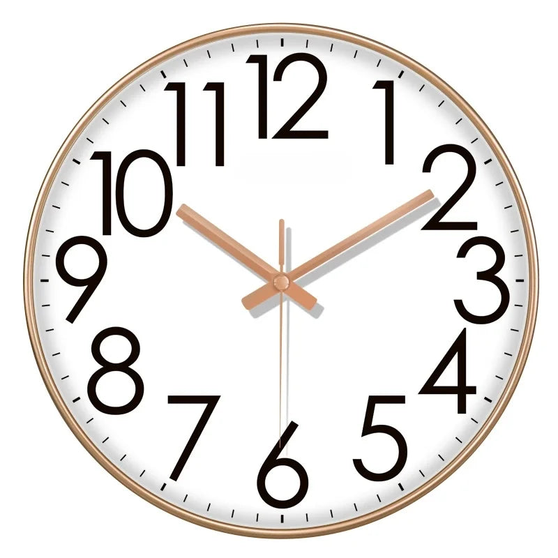 Horloge Mural Moderne Silencieuse Grands Chiffres Lisible