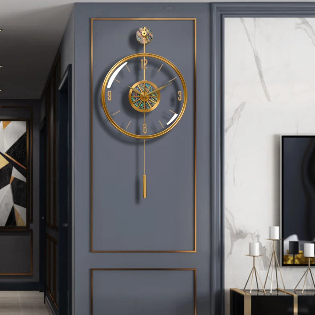 Horloge Mural Grande Luxe Pendule Silencieuse Nordique