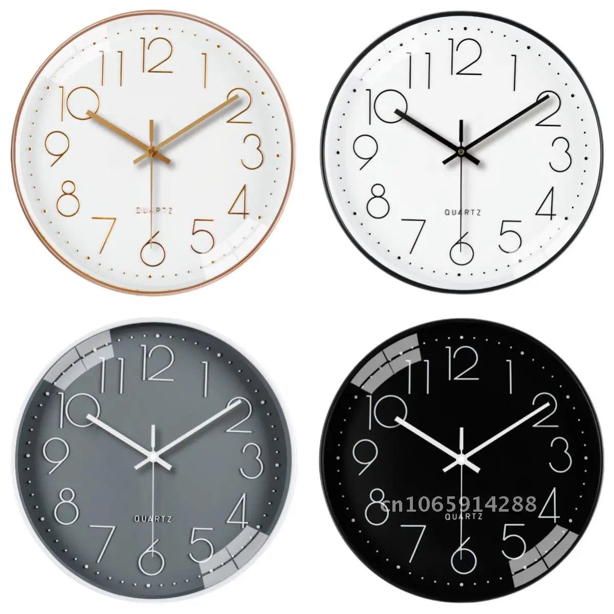 Horloge Mural Numérique 3D Minimaliste Ronde Design