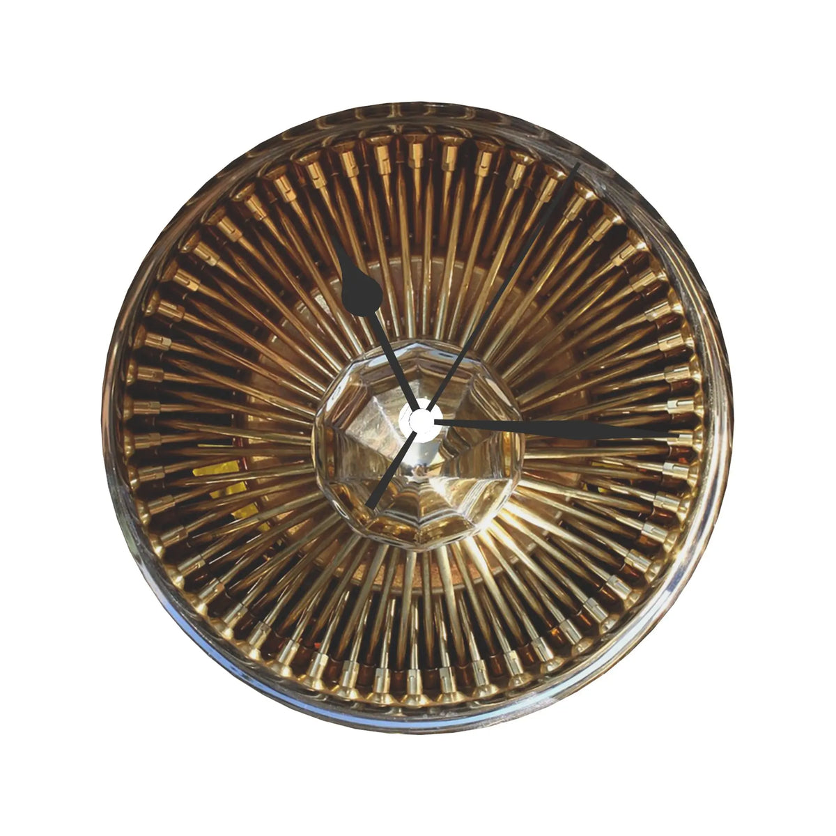 Horloge Mural Jantes Dayton Or Silencieuse Décoration