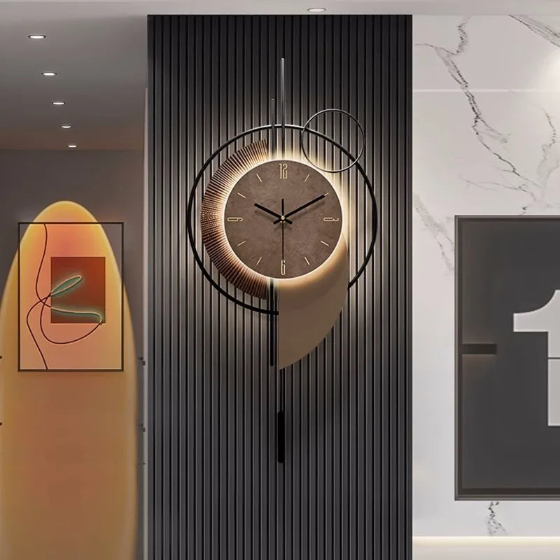 Horloge Murale Design Ciment Gris Moderne Décoration