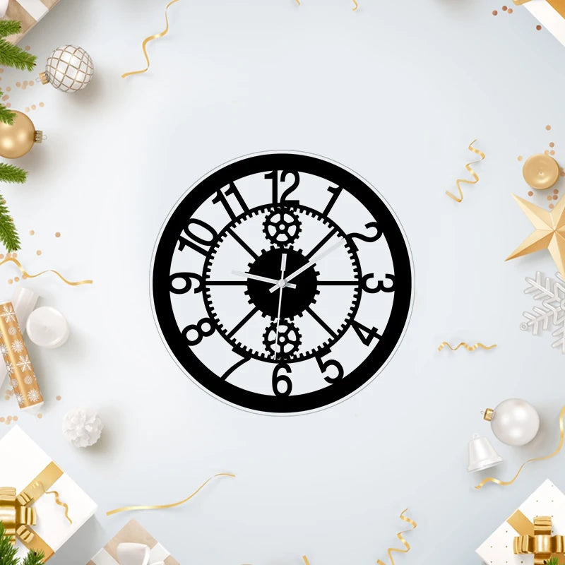 Horloge Murale Digitale Engrenage Silencieuse Décoration Maison