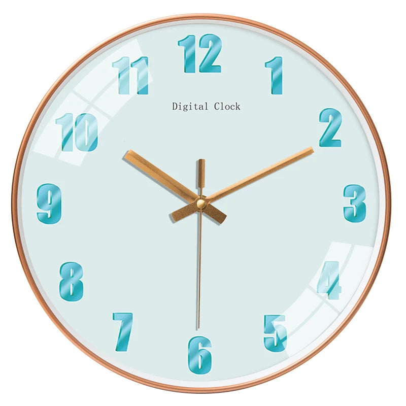 Horloge Mural Colorée Silencieuse Grand Cadran Style Chaleureux