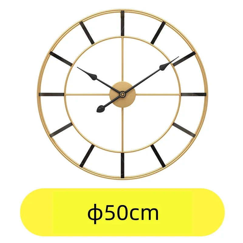 Horloge Mural Moderne Minimaliste Silencieuse Or Noir
