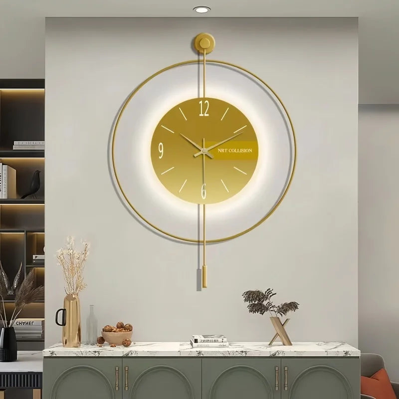 Horloge Murale Luxe Moderne Silencieuse Fer Forgé Haut Gamme
