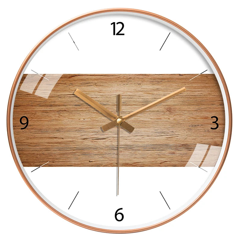 Horloge Mural Vintage Bois Fermette Angle Silencieuse