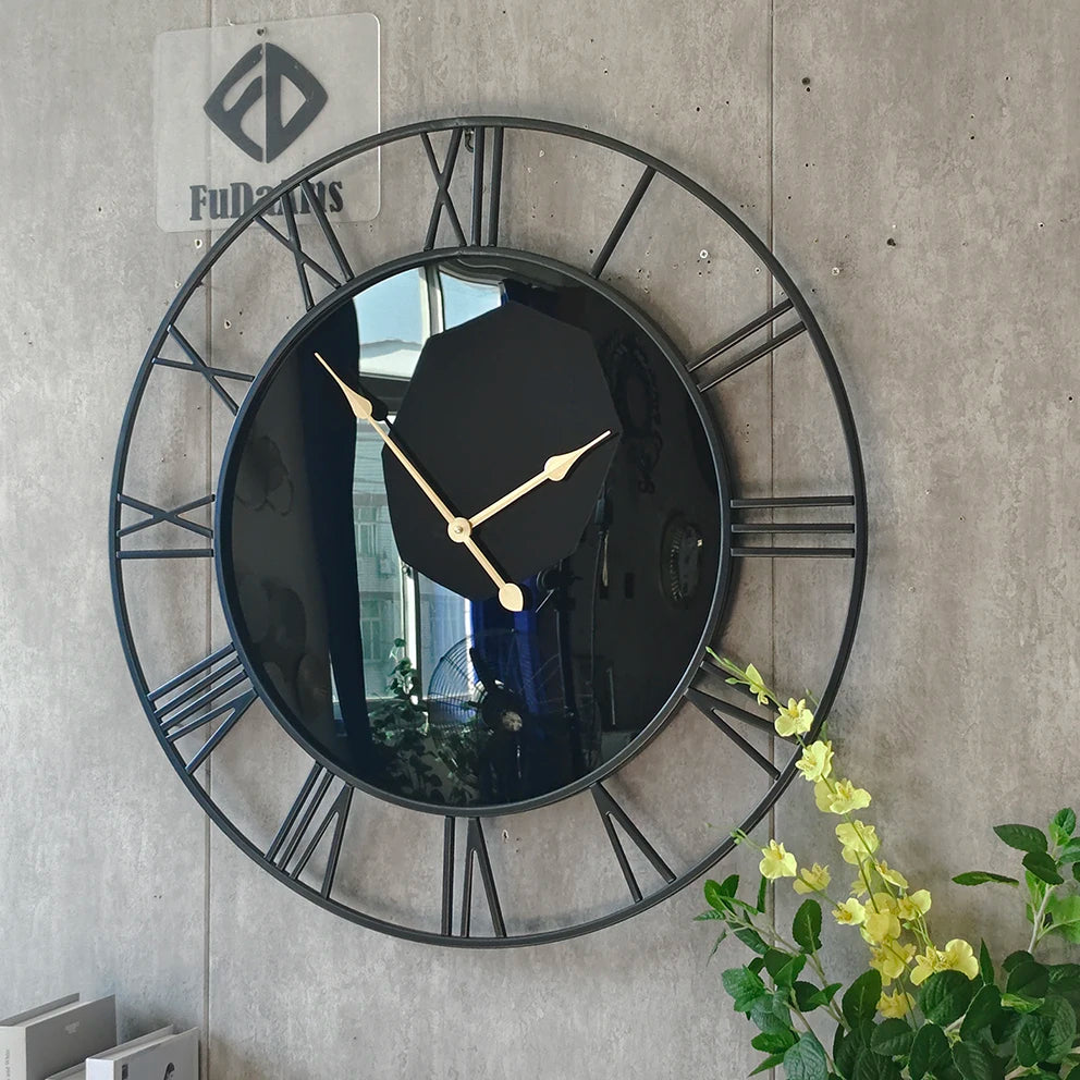Horloge Mural Grande Luxe Miroir Doré Français