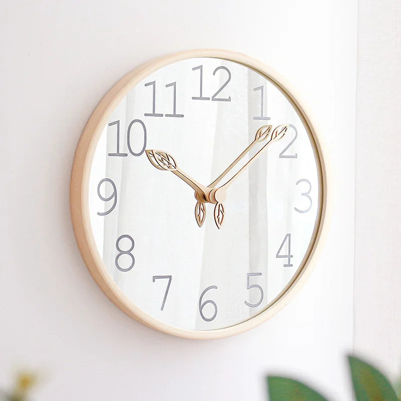 Horloge Mural Miroir Feuille Adhésive Silencieuse Moderne