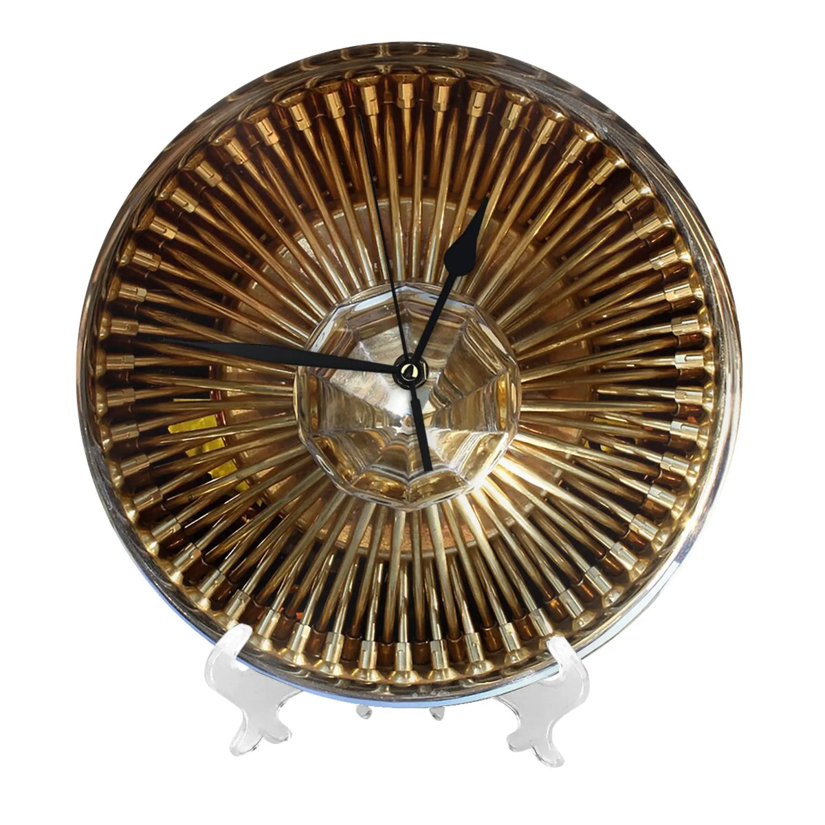 Horloge Mural Jantes Dayton Or Silencieuse Décoration