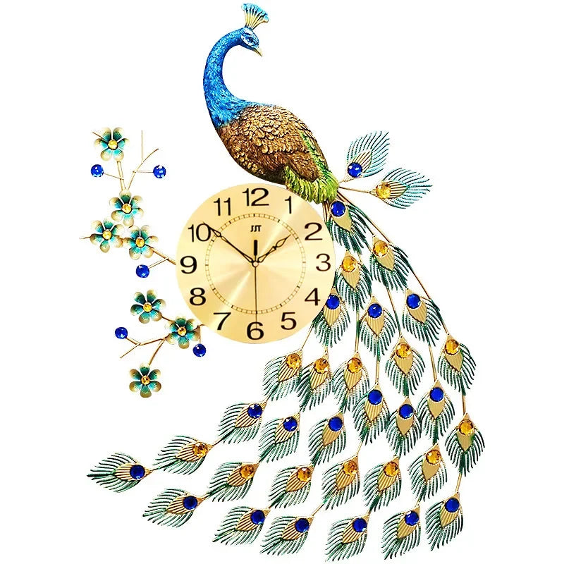 Horloge Mural Vintage Or Luxe Moderne Silencieux Unique