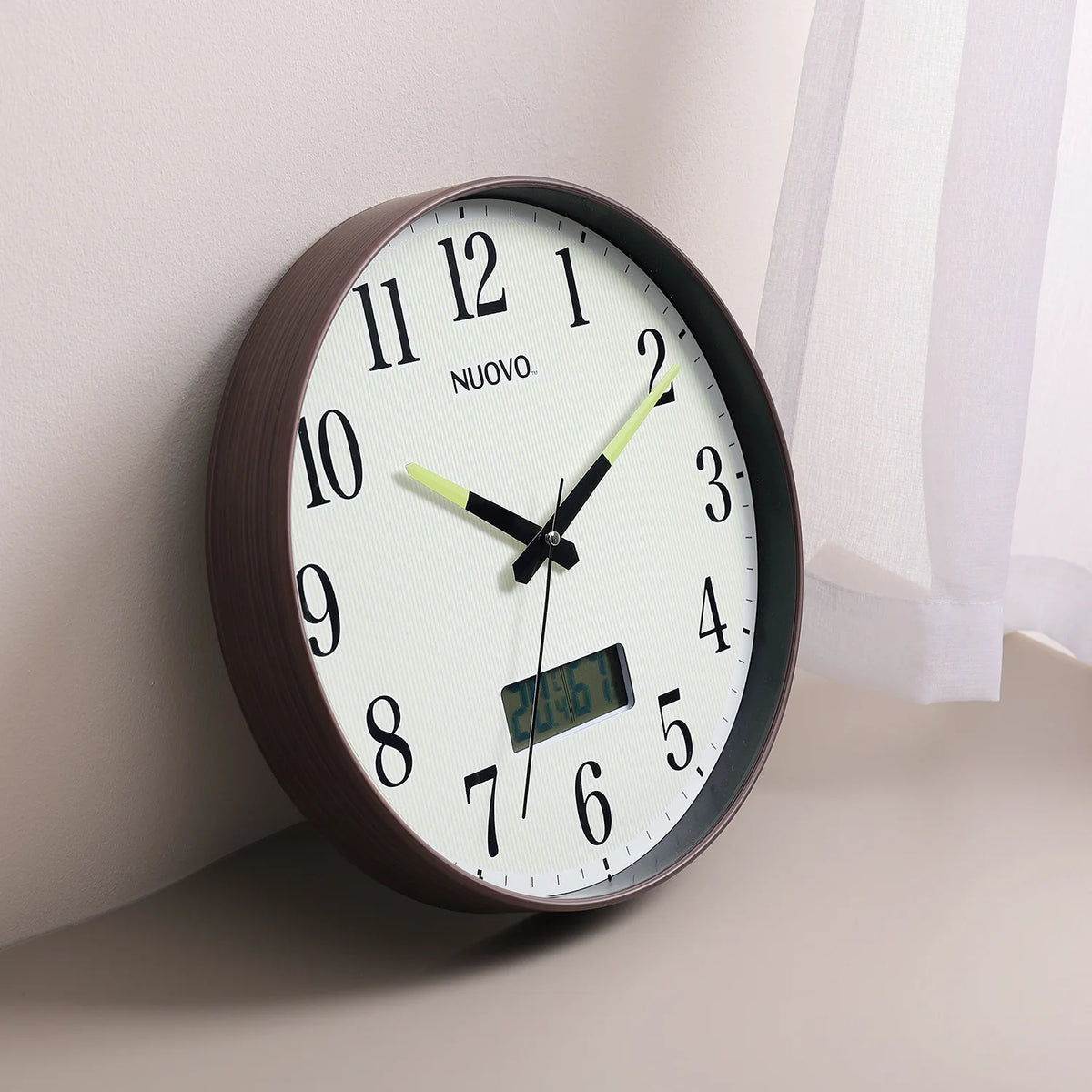 Horloge Mural Simple Lumineuse Calendrier Salon Moderne