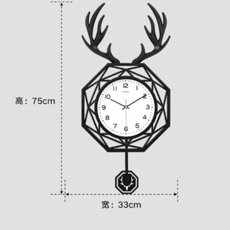 Horloge Murale Kawaii Animaux Digitale Pendule Or