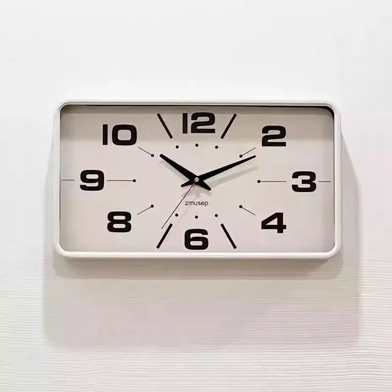 Horloge Murale Moderne Japonaise Métal Silencieuse Rectangulaire