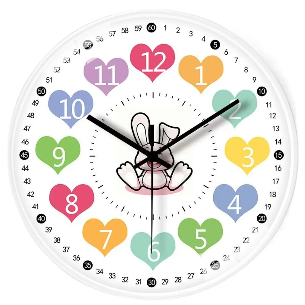 Horloge Murale Enfant Apprentissage Silencieuse Dessin Animé Moderne