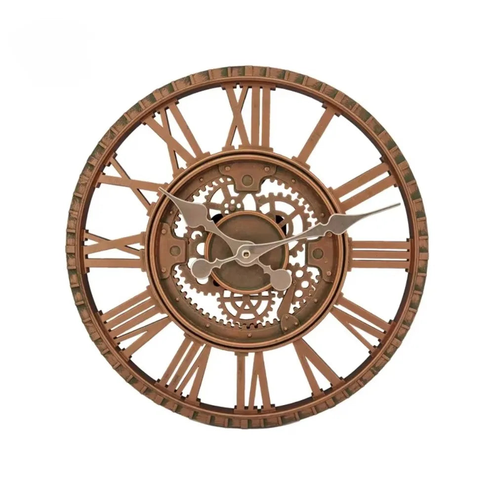 Horloge Murale Vintage Résine Étanche Jardin Maison Bureau