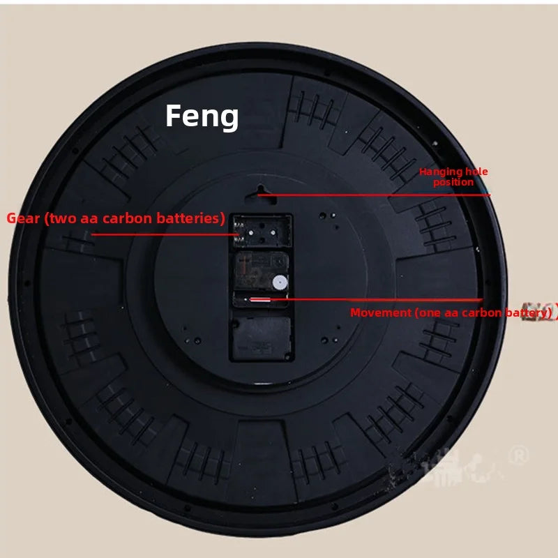 Horloge Mural Rétro Industrielle Engrenages Rotatifs Salon.