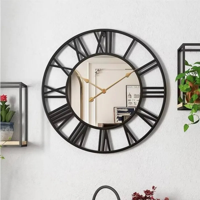 Horloge Mural Grande Luxe Miroir Doré Français
