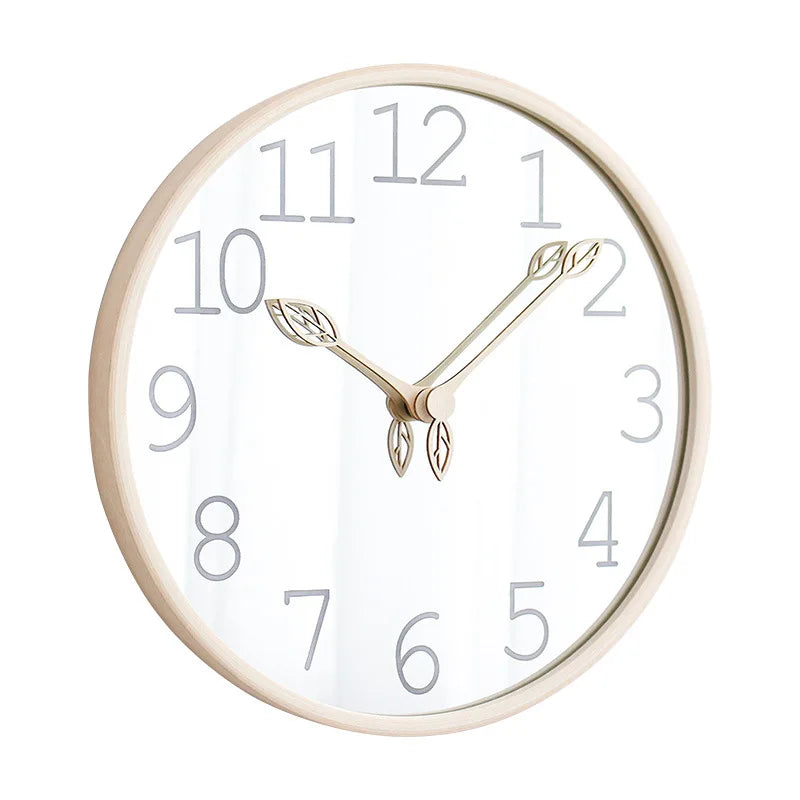 Horloge Mural Miroir Feuille Adhésive Silencieuse Moderne