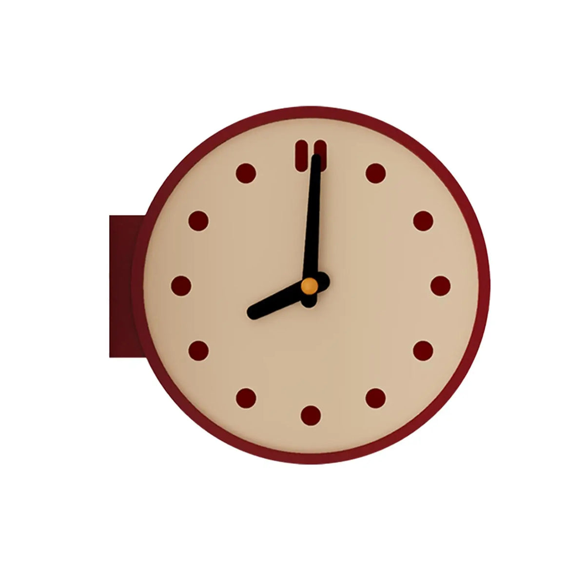 Horloge Mural Design Minimaliste Double Face Coin Bureau