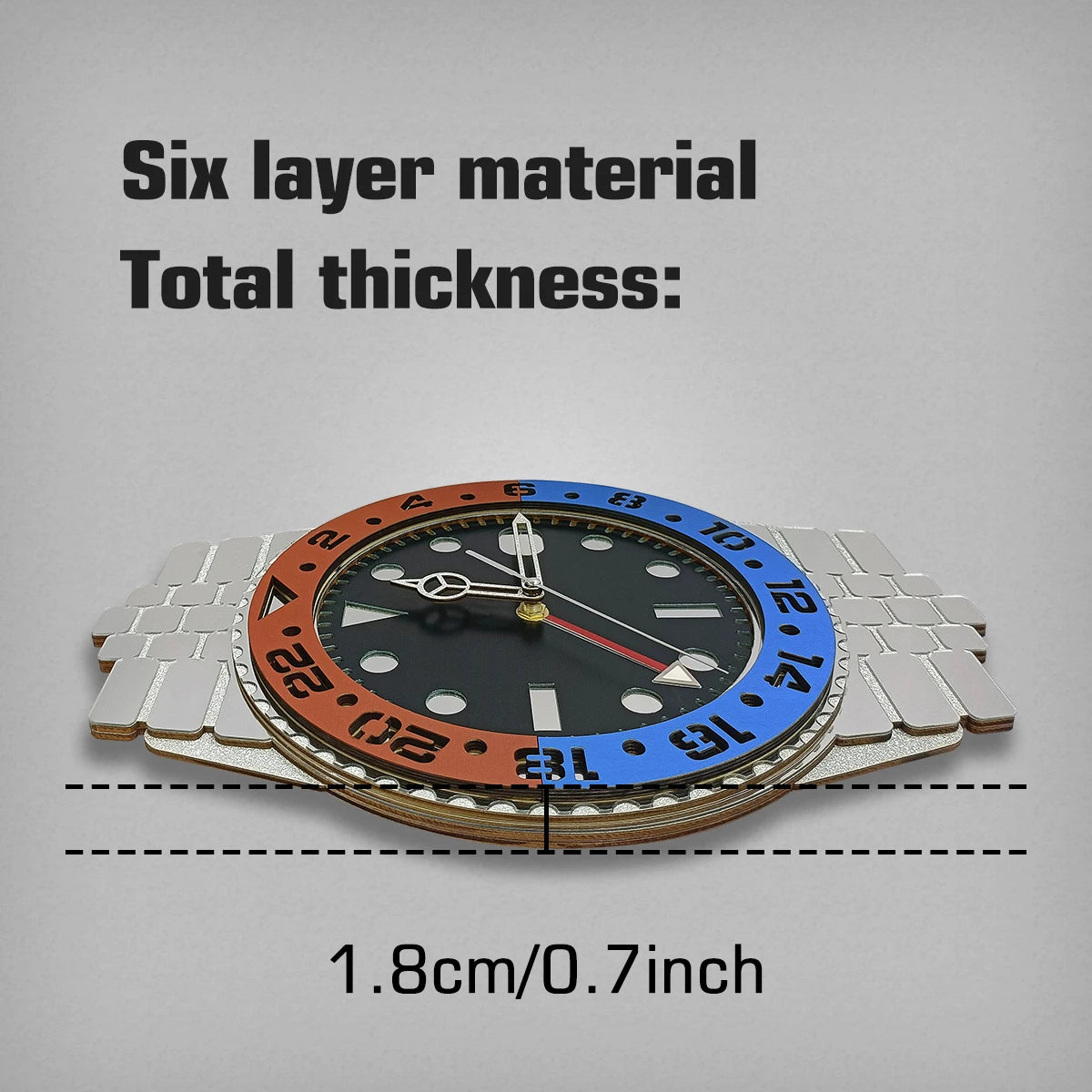 Horloge Murale Luxe Montre Silencieuse Design Moderne Grande