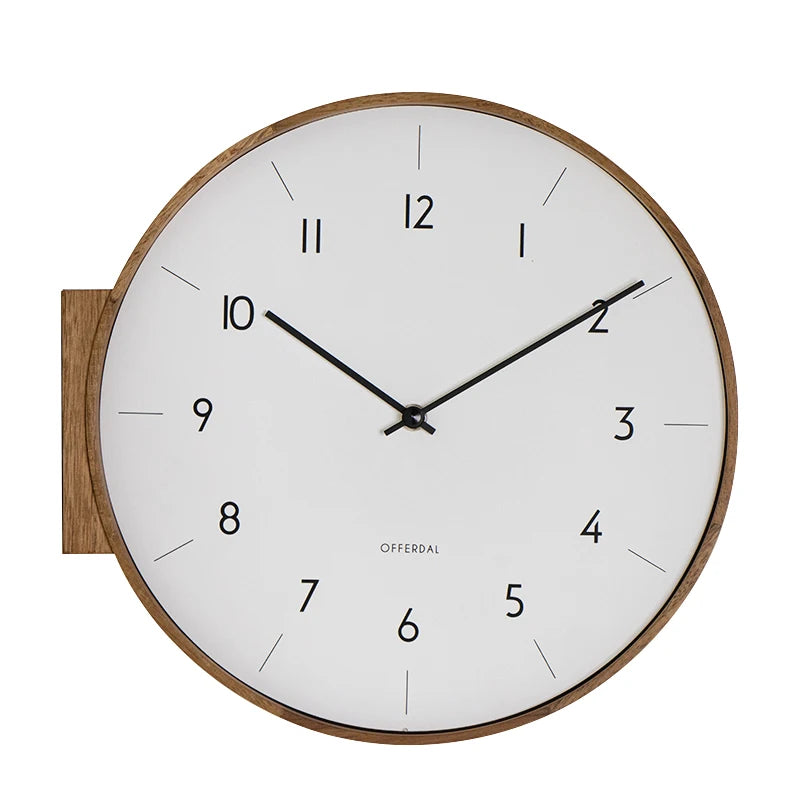 Horloge Mural Japonaise Double Face Bois Massif Luxe.