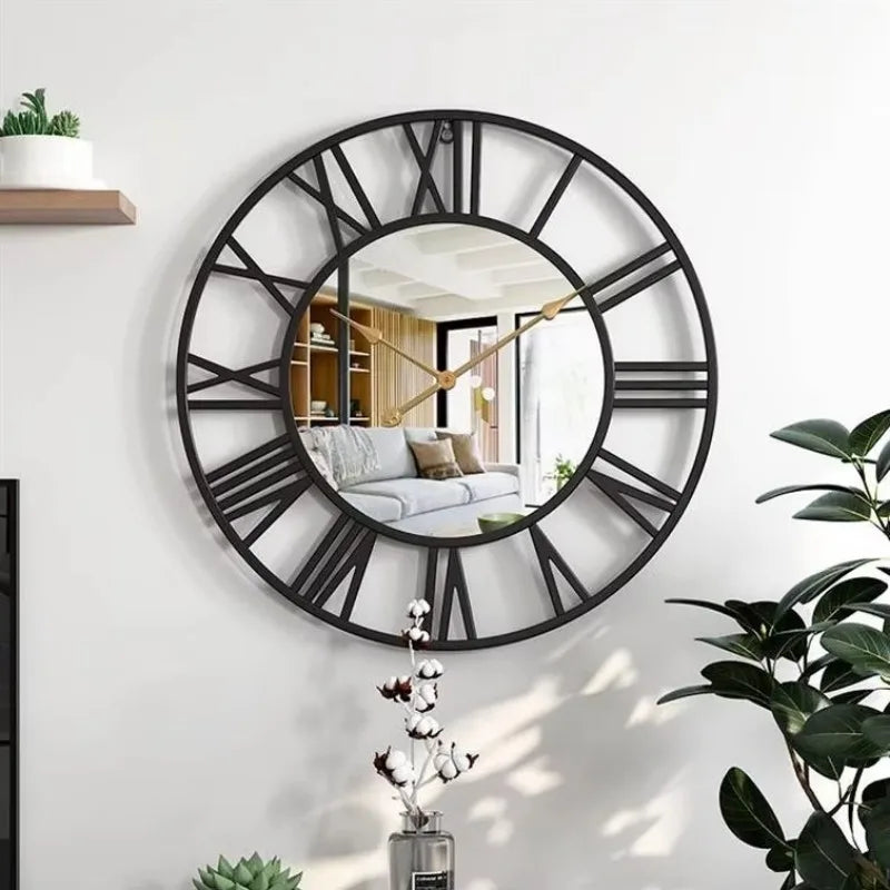 Horloge Mural Grande Luxe Miroir Doré Français