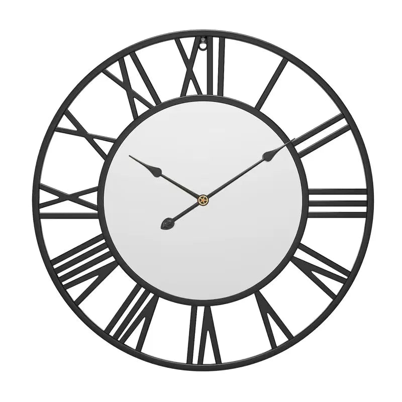 Horloge Mural Grande Miroir Dorée Luxe Française Moderne