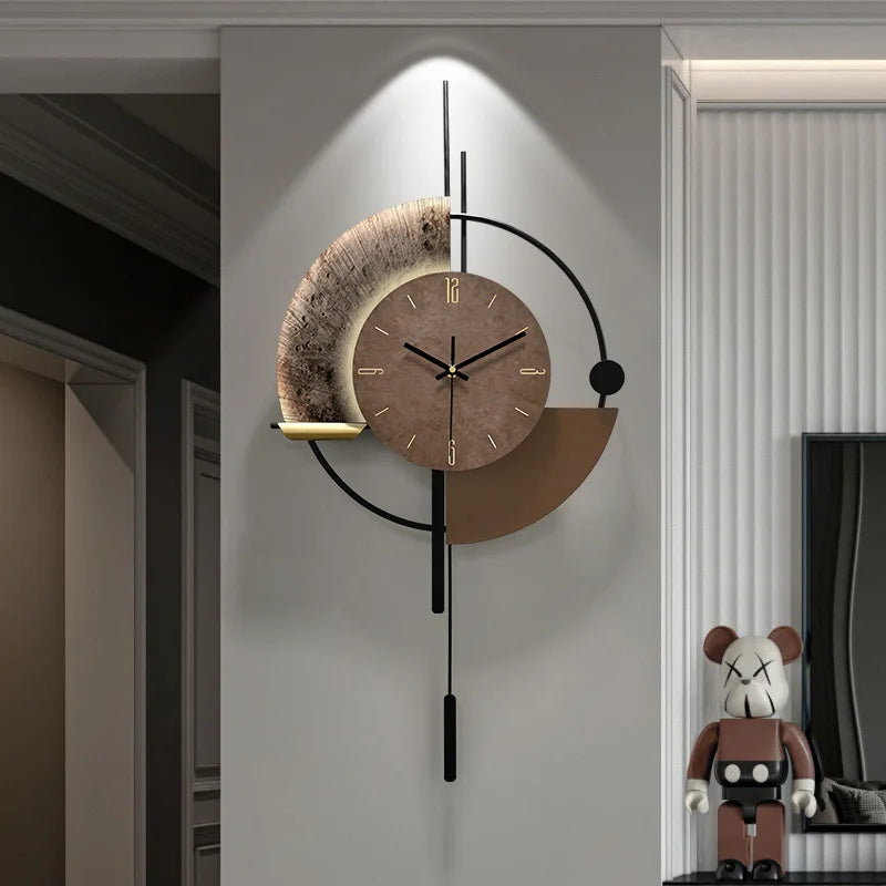 Horloge Mural Lumineuse Minimaliste Vocale Moderne