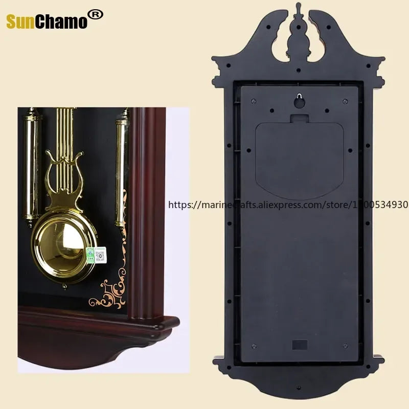 Vintage Clocks Wall Clocks Living Room Luxury Wood Retro Silent Swing Wall Watches Relol Para Casa Wall Clock Home Decoration