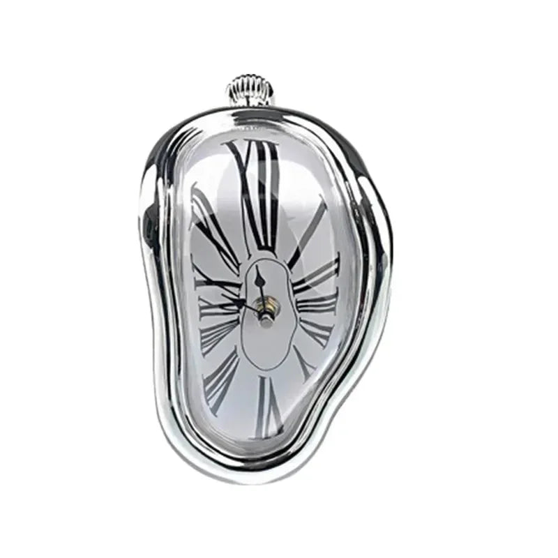 Horloge Mural Rétro Distorsion Fondante Déco Salon Chambre