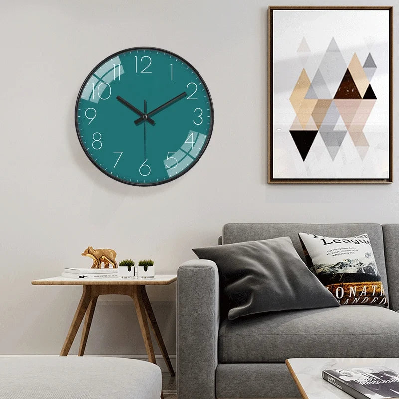 Horloge Mural Quartz Nordique Silencieuse Déco Luxe
