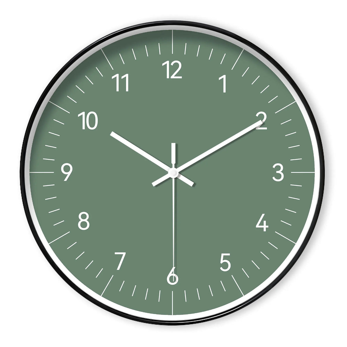 Horloge Mural Verte Ronde Minimaliste Design Moderne