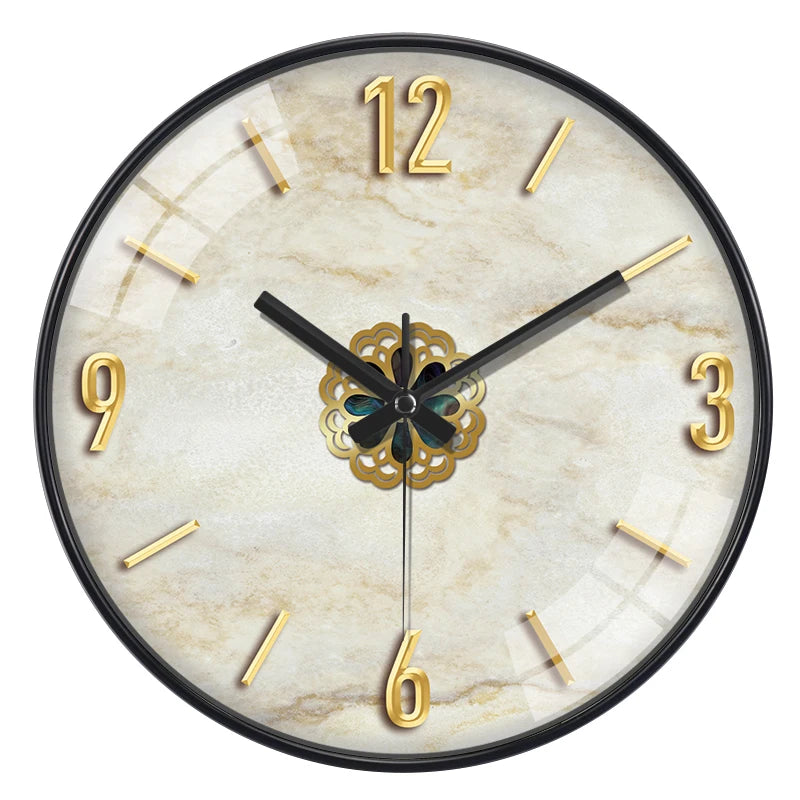 Horloge Mural Quartz Rétro Luxe Salon Chambre.