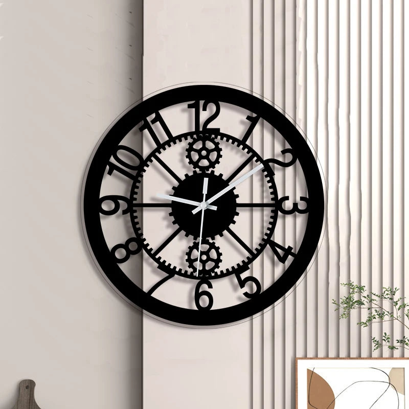 Horloge Murale Digitale Engrenage Silencieuse Décoration Maison