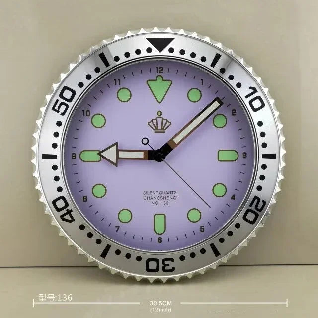 Horloge Murale Design Silencieuse Quartz Luxe Décoration