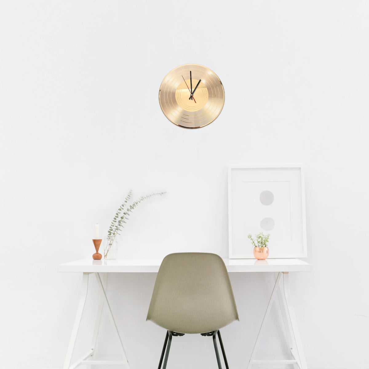 Horloge Mural Vinyle Rétro Vintage Déco Musique