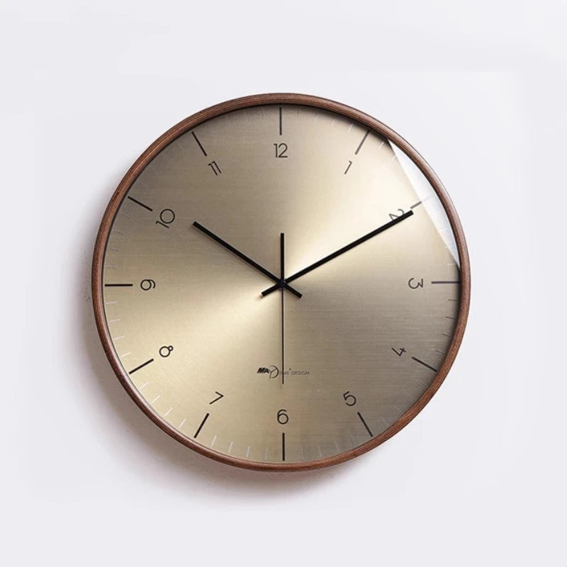 Horloge Mural Moderne Luxe Bois Massif Décor Salon