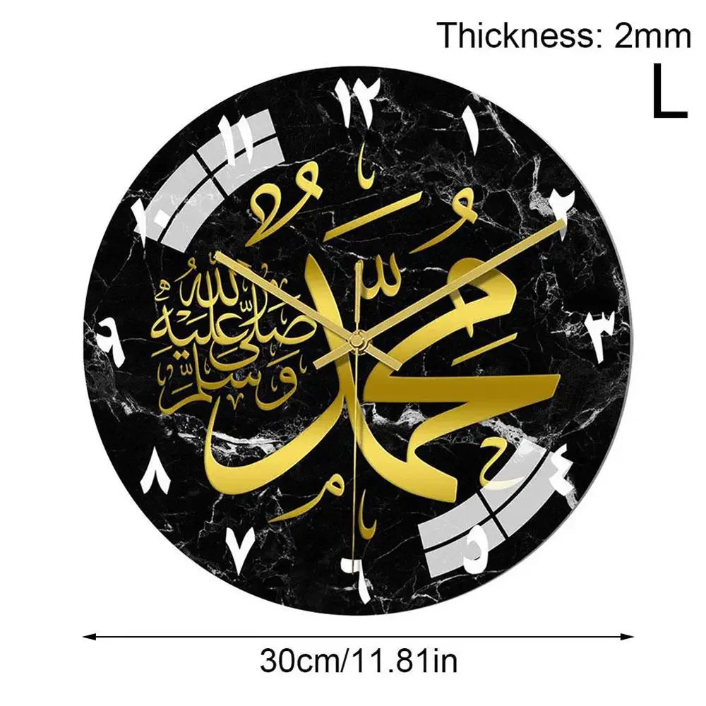 Horloge Mural Ramadan Islamique Chiffres Romains 3D