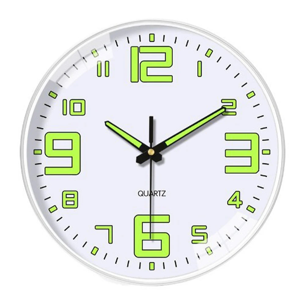 Horloge Mural Lumineuse Silencieuse 8 Pouces À Piles