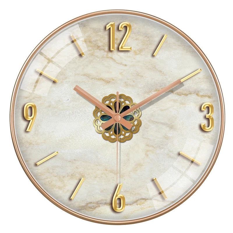 Horloge Murale Rétro Luxe Quartz Salon Chambre