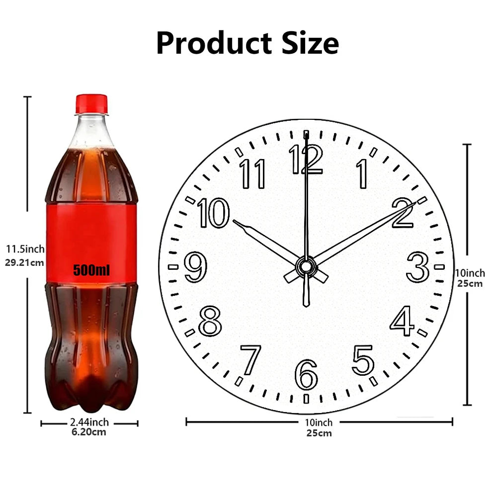 Horloge Murale Bicolore Silencieuse Quartz Verre Design