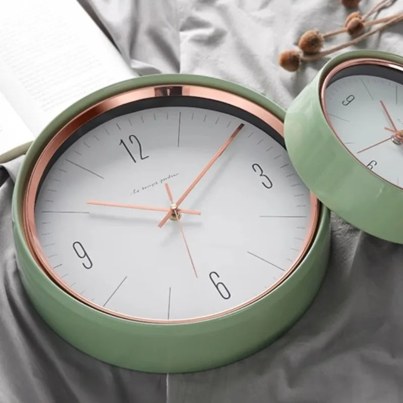 Horloge Mural Silencieuse Vintage Luxe Salon Chambre