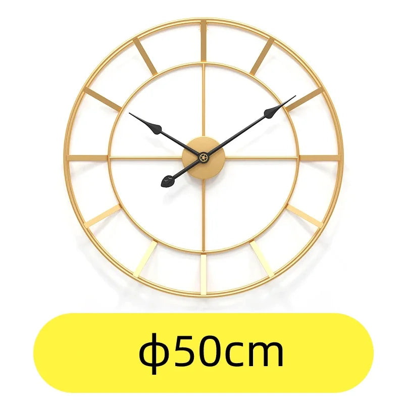 Horloge Mural Moderne Minimaliste Silencieuse Or Noir